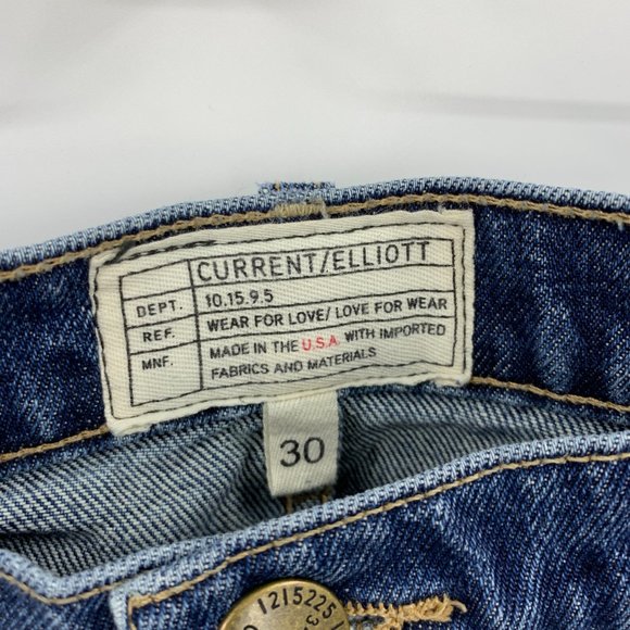 Current Elliott Straight Crop Released Hem Jeans - Picture 8 of 9